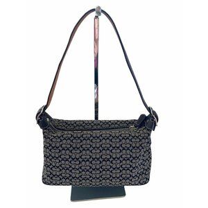 Coach Black Signature C pattern Shoulder Bag